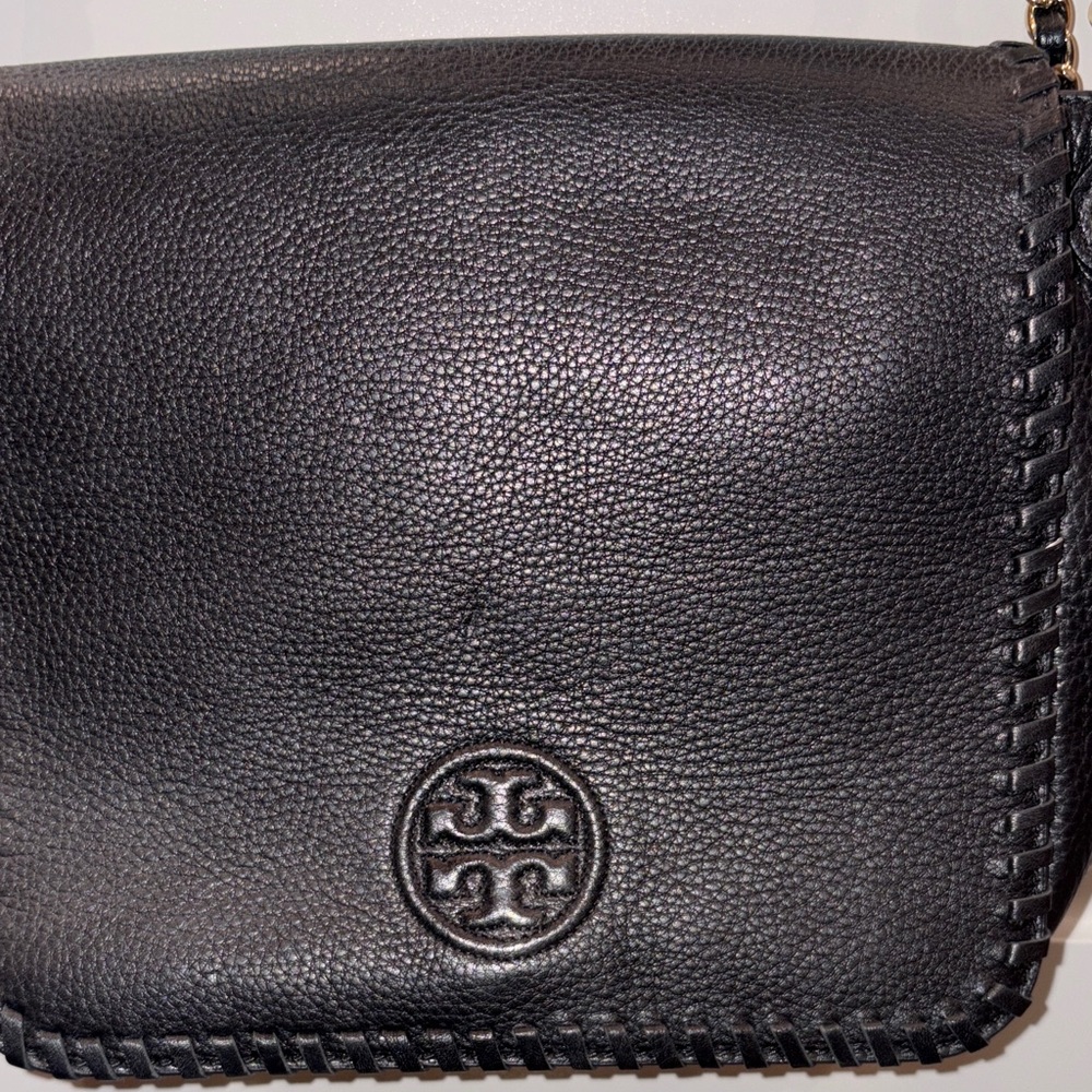Tory Burch Black Leather Chain Shoulder Bag